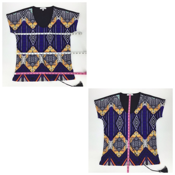 M.I.K.O. Geometric Patterned Top with Rope Belt XS - Picture 14 of 16